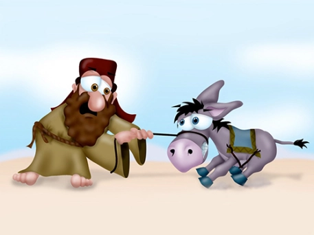 Balaam and his donkey by Jack Foster